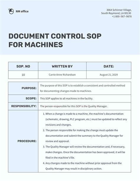 sop for cnc machine|machine operation sop template.